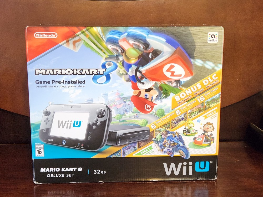Nintendo Wii U Mario Kart 8 Deluxe Set Complete Console Tested Excellent