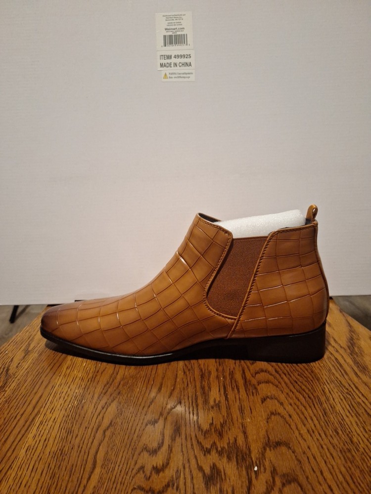 Handmade Mens brown crocodile chelsea boots, Men dress boots, Mens casual boots