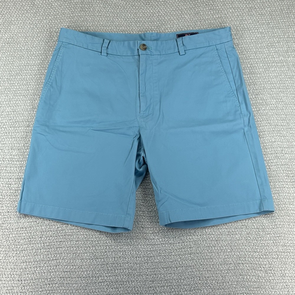 Vineyard Vines Breaker Shorts Mens 36 Blue 7” Golf Chino Preppy Casual Cotton