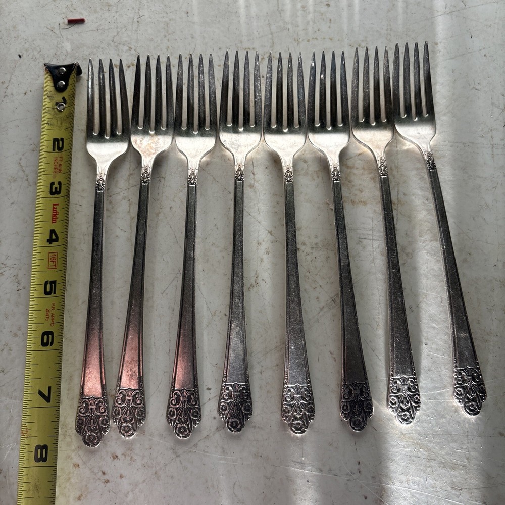 Rogers  De Laurence Plate Precious Silverware 8 Knives