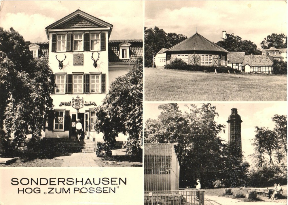 Views of Restaurant & Buildings In Sondershausen, Thuringia, Germany Postcard