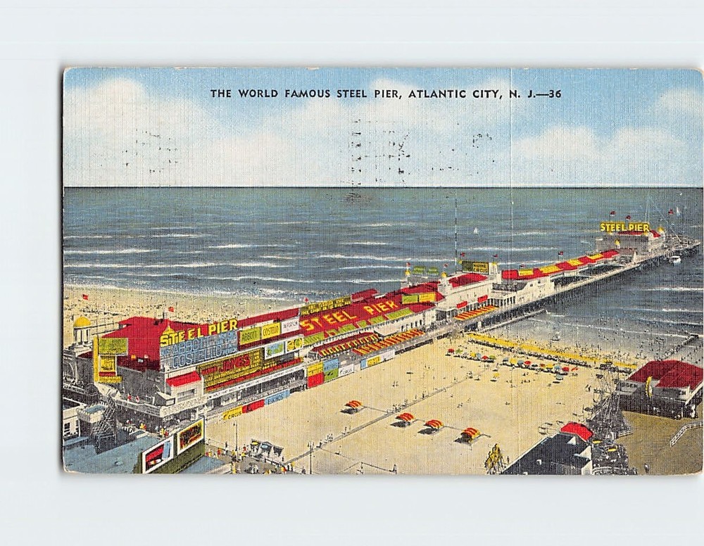 Postcard The World Famous Steel Pier Atlantic City NJ