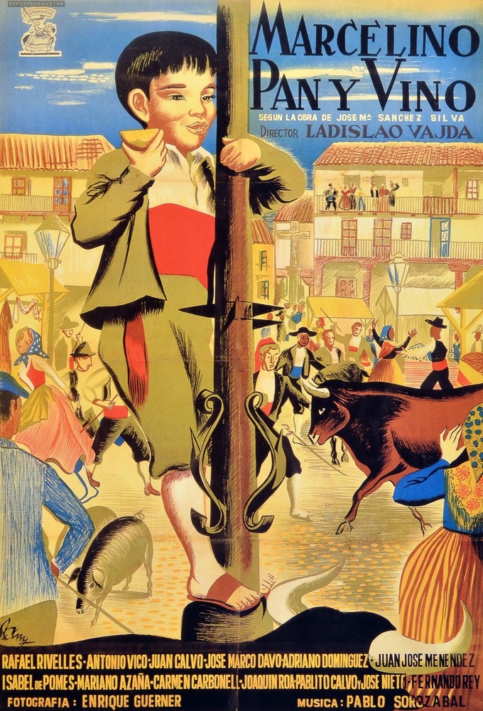 Vintage Marcelino Pan y Vino Movie Poster by Vajda Film Graphic Art Decoration