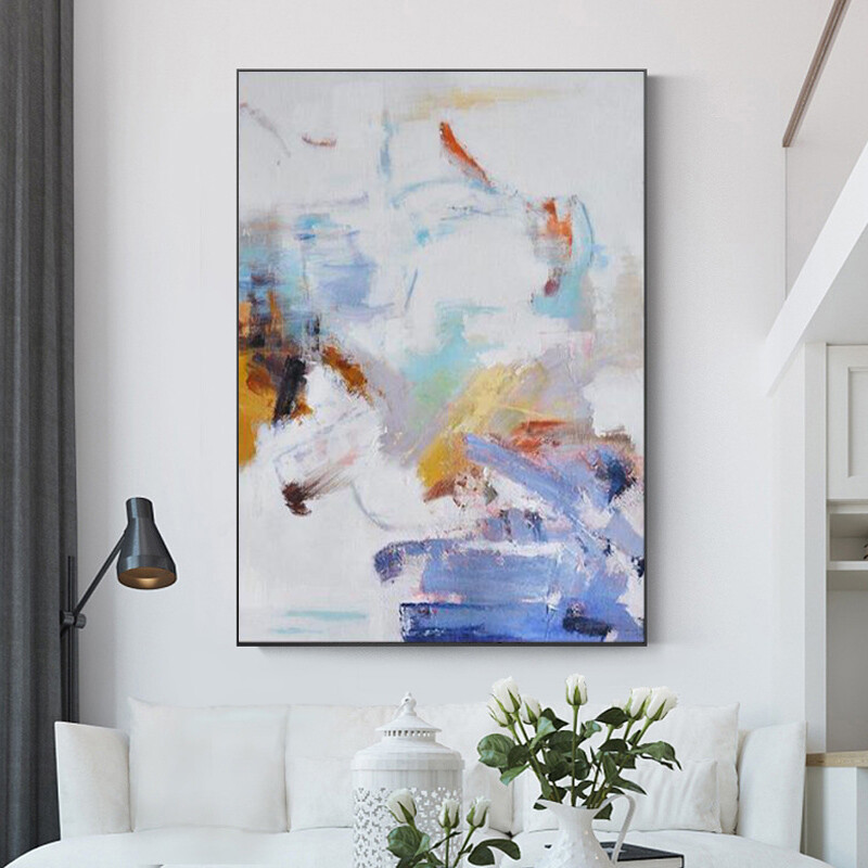 Pure Hand-painted Canvas Oil Painting Handmade Color Abstract Painting Room