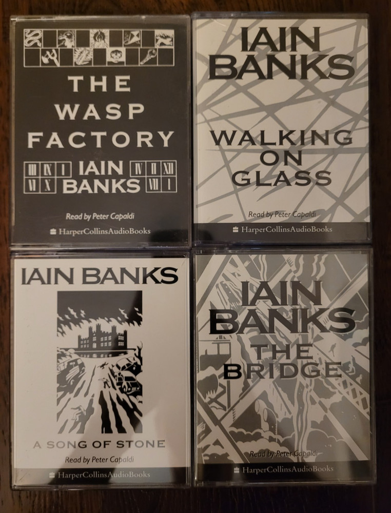 Four IAIN BANKS Classics: WASP FACTORY, BRIDGE, SONG OF STONE, WALKING ON GLASS