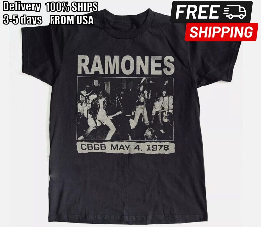 The Ramones 1978 Rock Unisex Cotton T shirt Size S-5XL