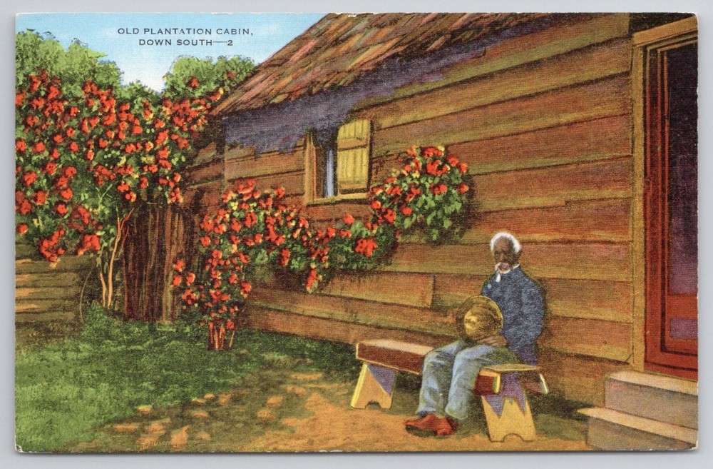 Old Plantation Cabin Down South Postcard E. C. Kropp Co. Vintage