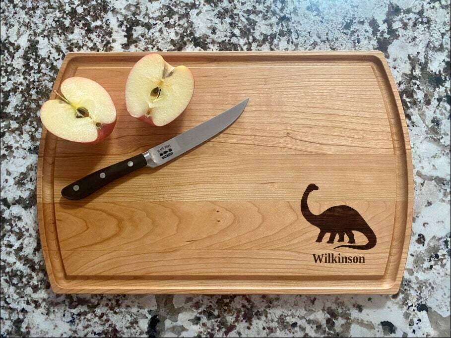 Brontosaurus Cutting Board | Dinosaur Charcuterie Board | Custom Serving Tray |