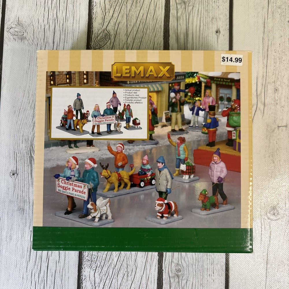 LEMAX Christmas Doggie Parade Table Accent 2012 #43113 New in Box-image