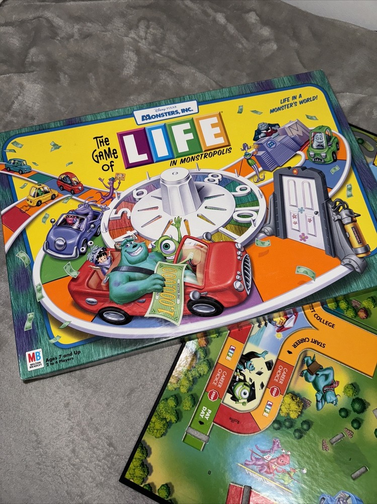 2001 Monsters Inc. Game of Life by Milton Bradley No Instructions