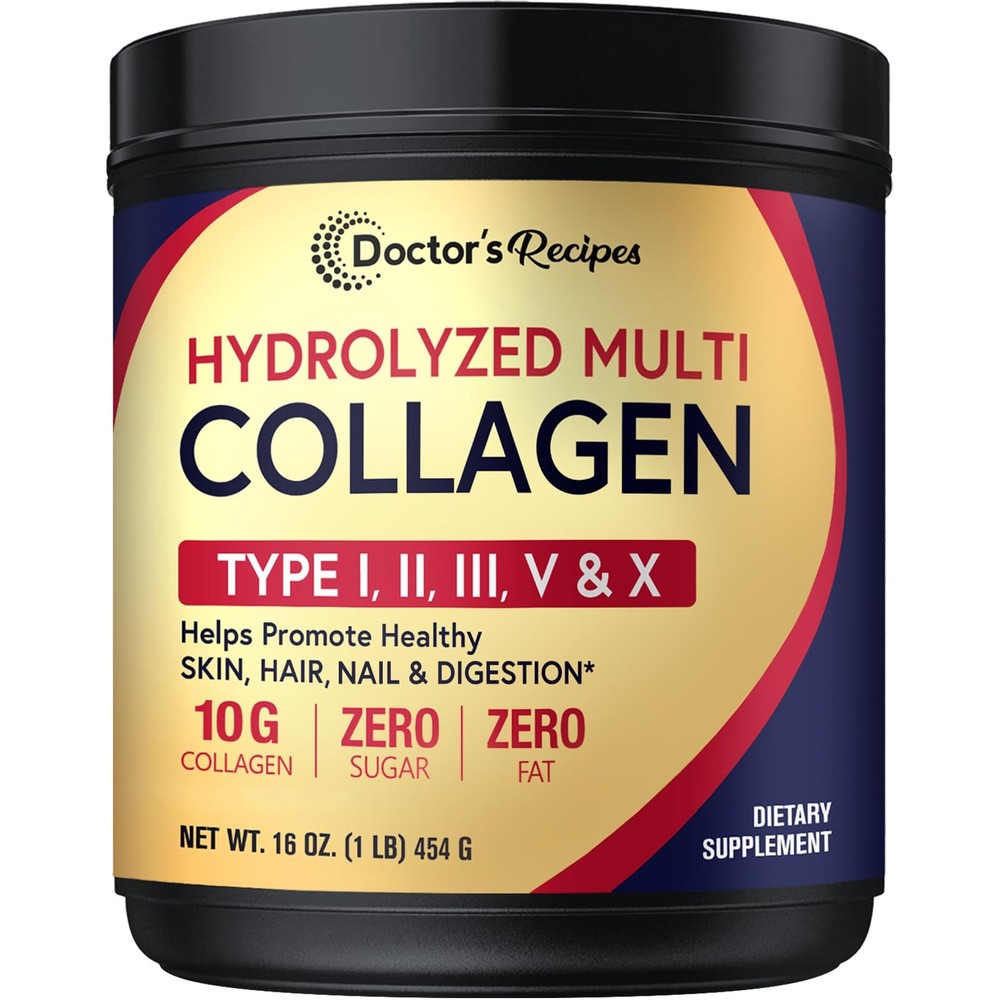 Multi Collagen Peptides Powder for Women & Men, Grass-Fed Bovine Hydrolyzed P...