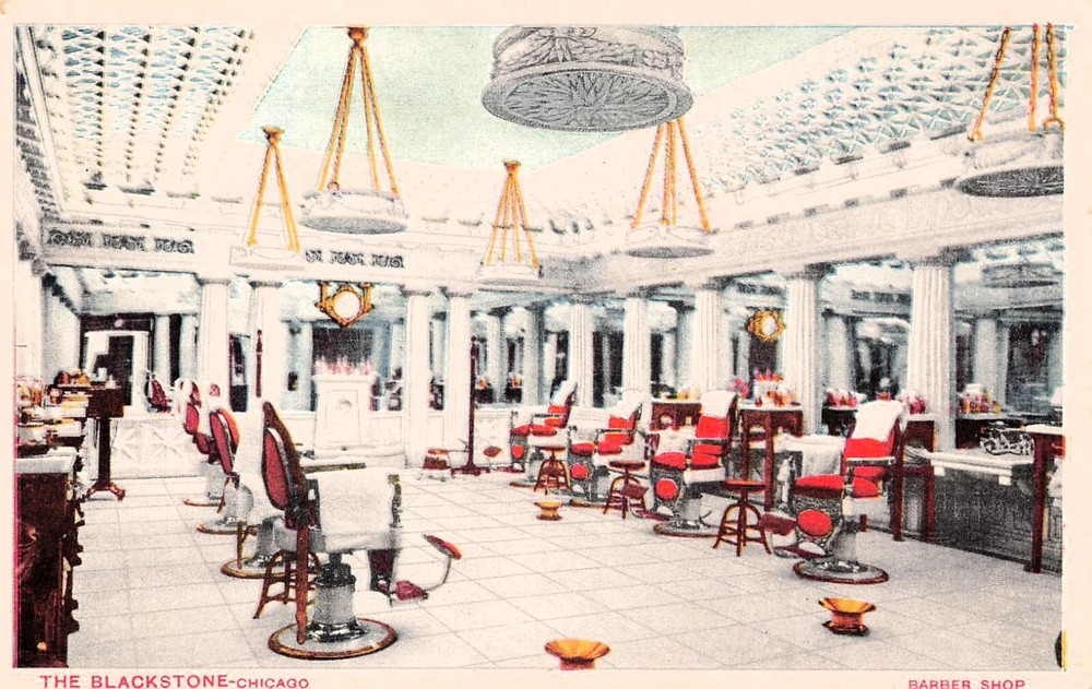 Downtown Chicago Hotel The Blackstone Interior Parlor Vtg Postcard D43