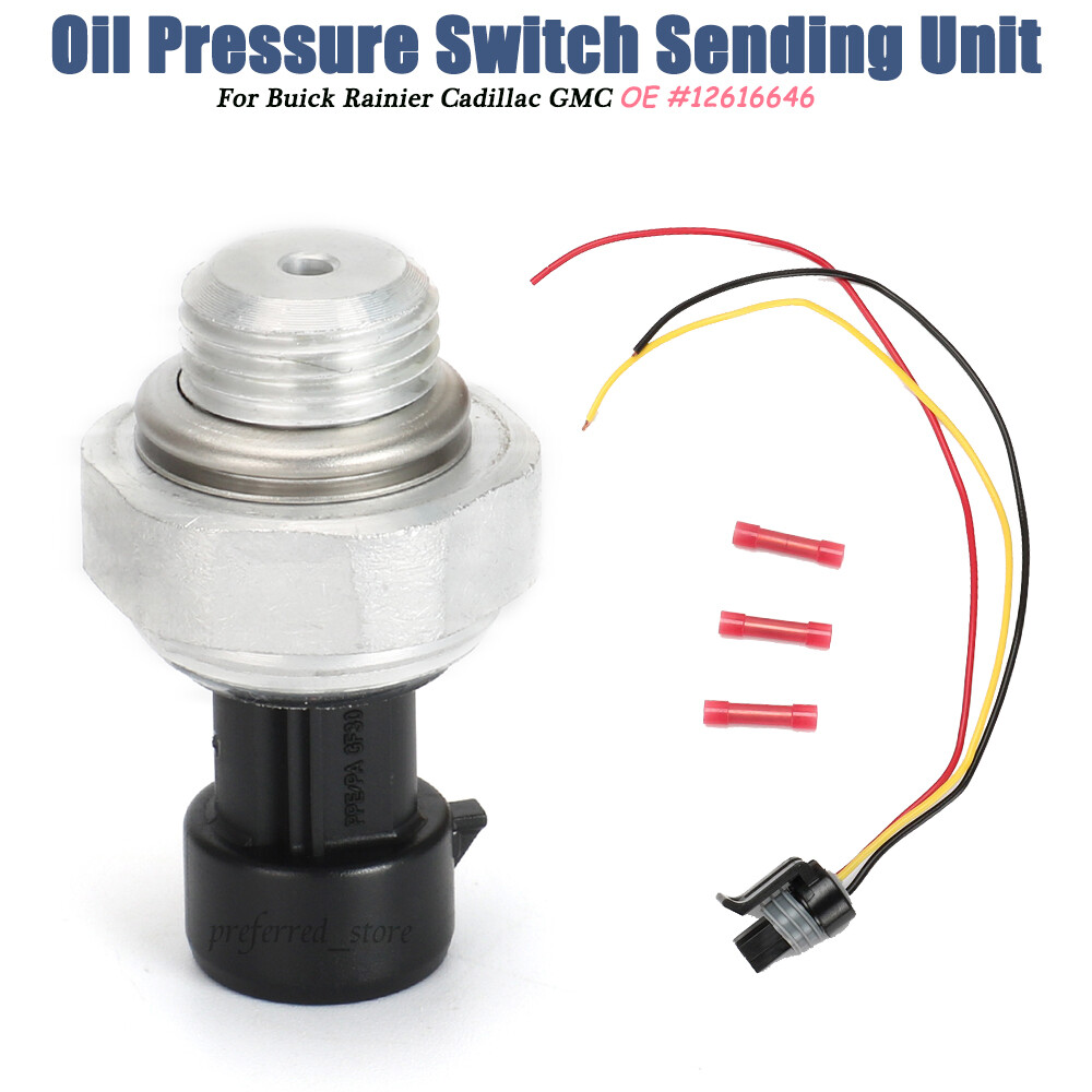 Oil Pressure Sensor Unit with Connector for Chevy Silverado 1500 GMC Hummer