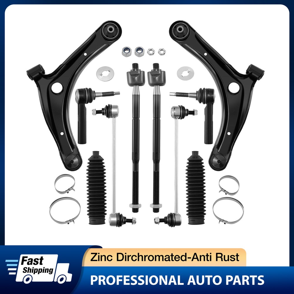 2007-2017 Jeep Compass Patriot Front Lower Control Arm Tie Rod Sway Bar Kit