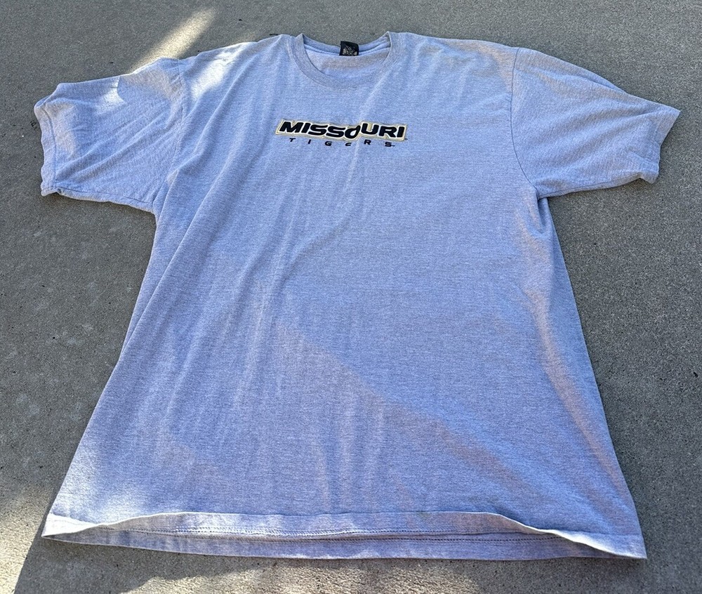 Choice Apparel Missouri Tigers Football Shirt Mens 2XL Gray NCAA Embroidered Y2K