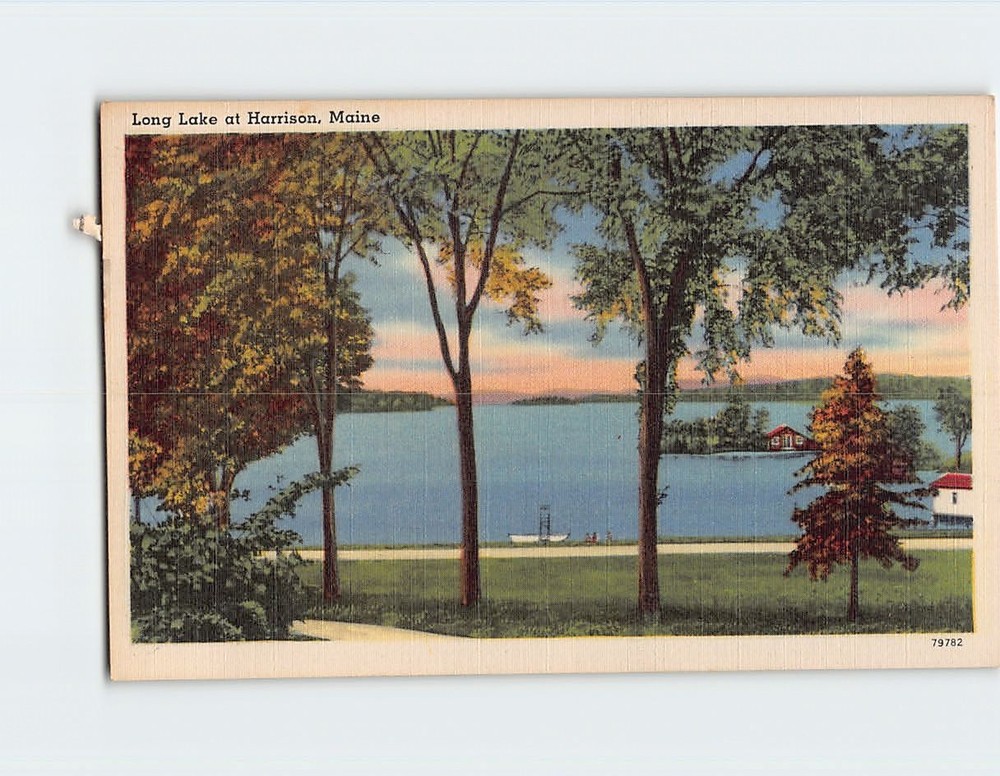 Postcard Long Lake Harrison Maine USA