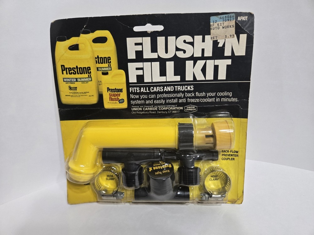 Prestone Products AF-KIT-6 Flush 'N Fill Radiator Cleaner Kit, New, Free ship!