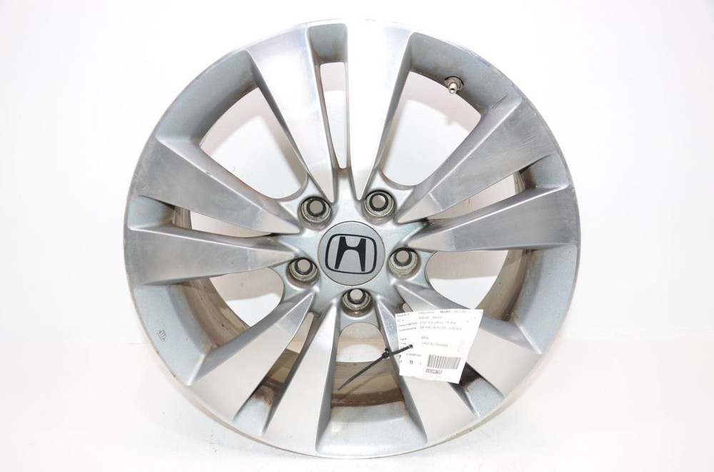 2008 2009 2010 2011 HONDA ACCORD 17x7.5 Silver Alloy 10 Spoke Wheel Rim   924454