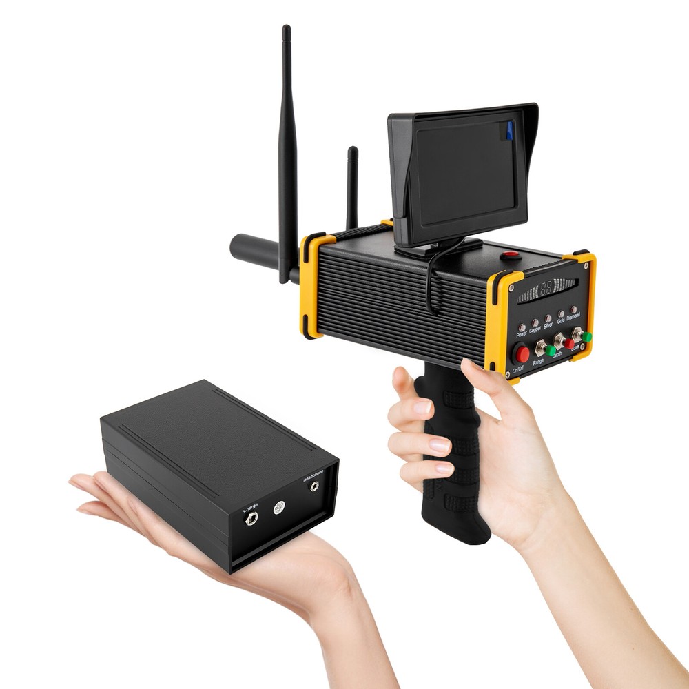 3D Gold Silver Gem Diamond Metal Detector with LCD for Long Range Treasure Hunting