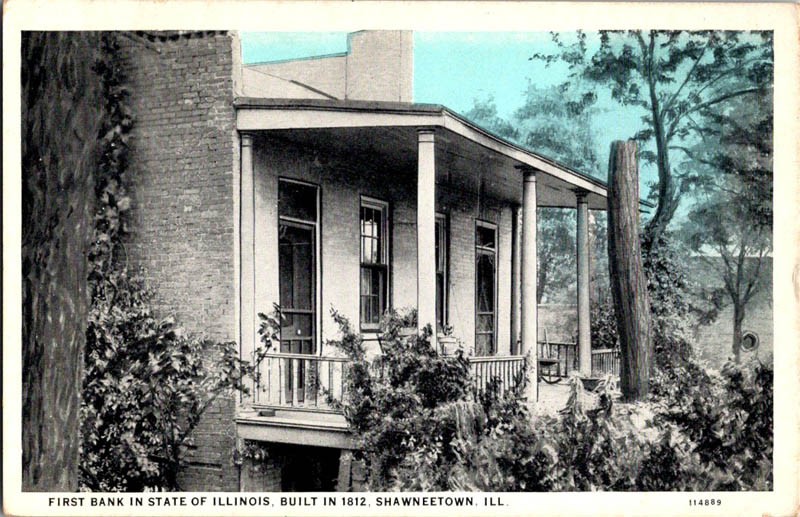Shawneetown Illinois IL : BANK SCENE m/14 AV4518