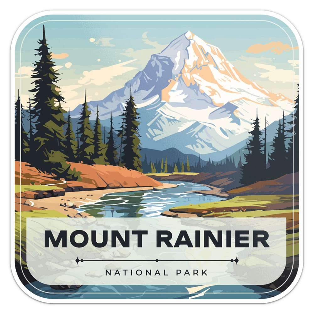Mount Rainier National Park USA Vinyl Decal Car Bumper Sticker