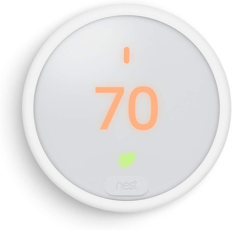 Google Nest Thermostat E Pro Edition White Battery Operated Programmable Wi-Fi