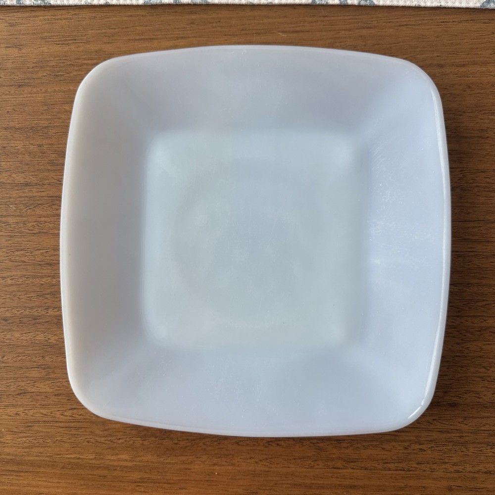 Fire King Charm Azurite Blue Luncheon Salad Plate Dish 8.25” Vintage EUC Square