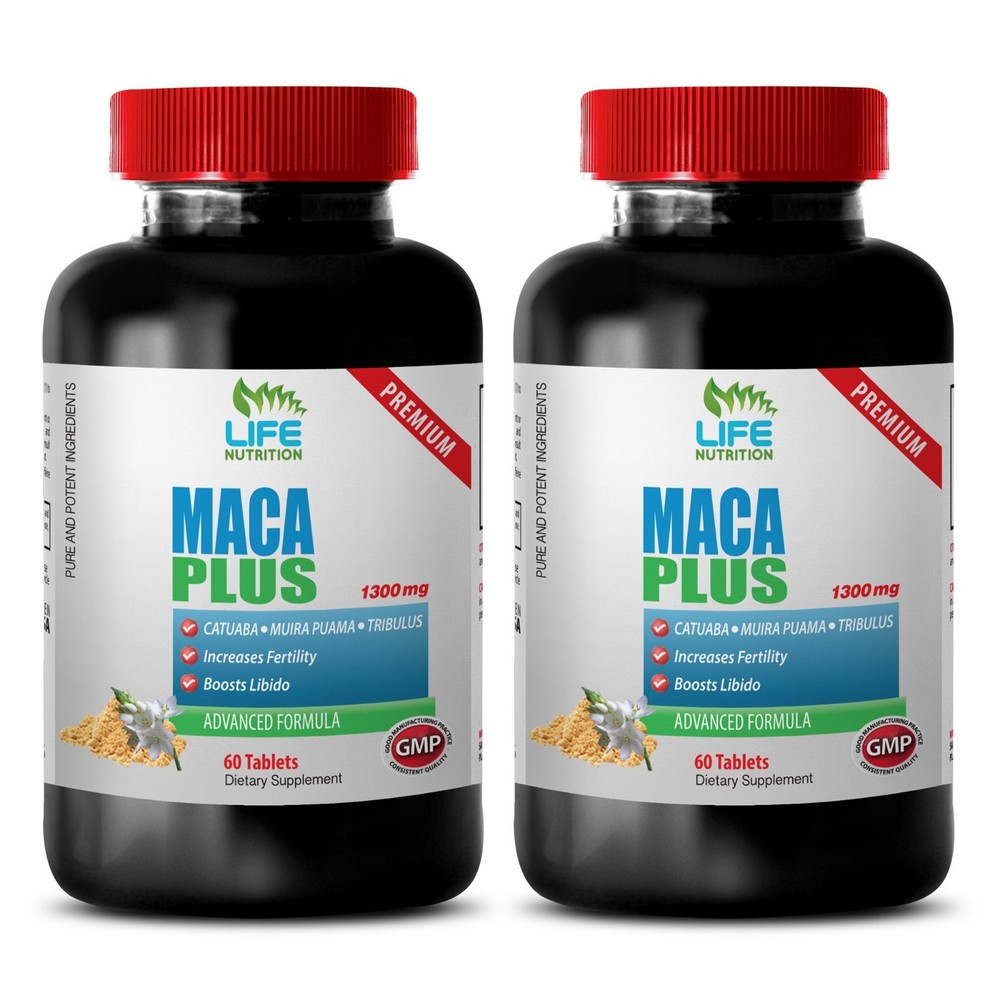 Super Hard Male Tablets - Maca Complex 1301mg - L Arginine 1000 2B