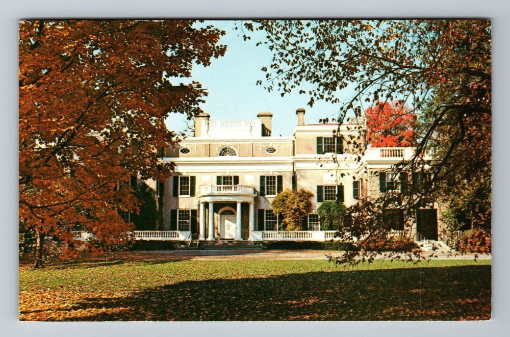 Hyde Park NY-New York, Franklin D Roosevelt Library Museum Vintage Postcard