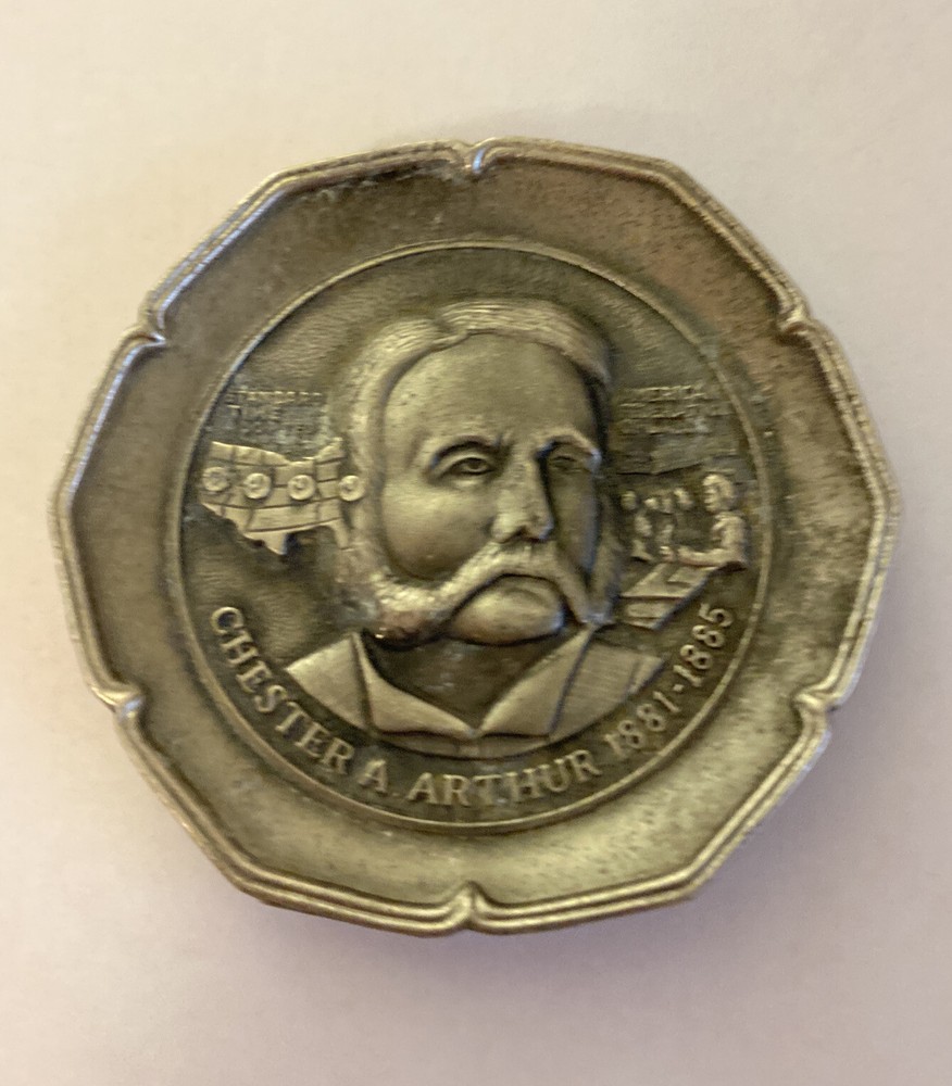 President Chester A. Arthur American Collectors Guild Pewter Mini Plate