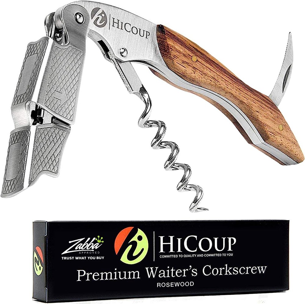 Hicoup Wine Opener - Professional Corkscrews for Wine Bottles w/Foil Cutter