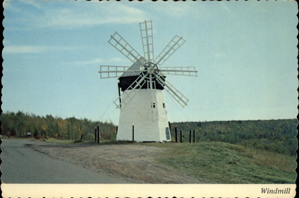 Windmill South Shore Drive Lake Superior Circle Route Minnesota  postcard sku113