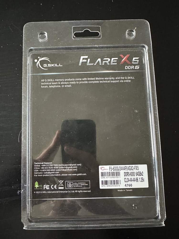 G.SKILL Flare X5 128GB (2x64GB) DDR5-6000 DIMM 288-Pin Non-ECC RAM