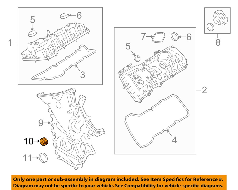 FORD OEM Valve Timing Covers-Gasket BR3Z6020A