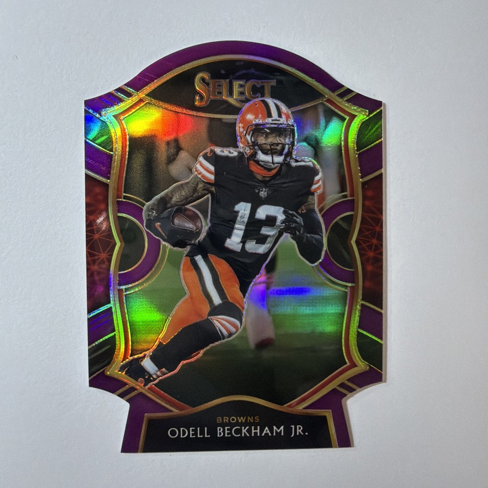 Odell Beckham Jr 2020 Select Purple Concourse Die-Cut #25 Browns Giants LSU