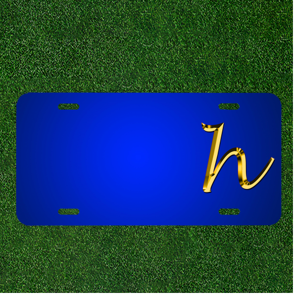 Custom Personalized License Plate with Names for ABC H Alphabet Letters