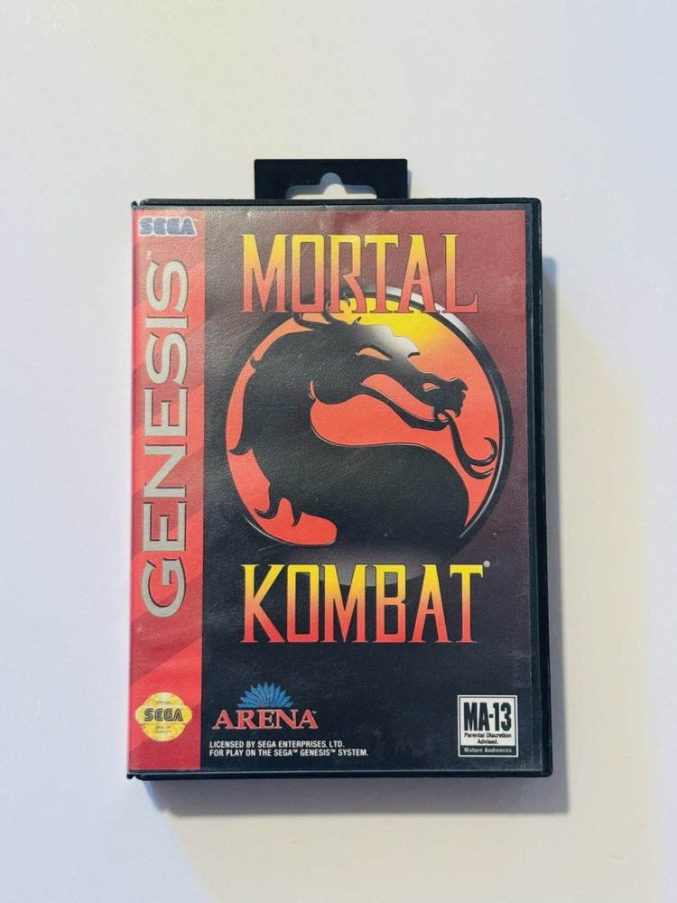 Mortal Kombat (Sega Genesis, 1993) W/ Box And Manual CIB