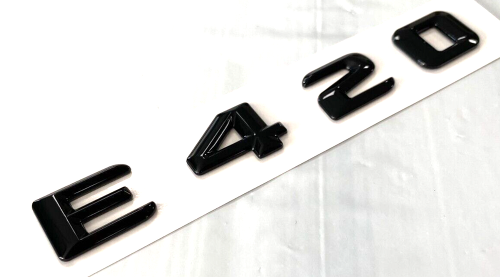 1PCS GLOSS BLACK E420 FOR MERCEDES E420 REAR TRUNK EMBLEM BADGE NAMEPLATE