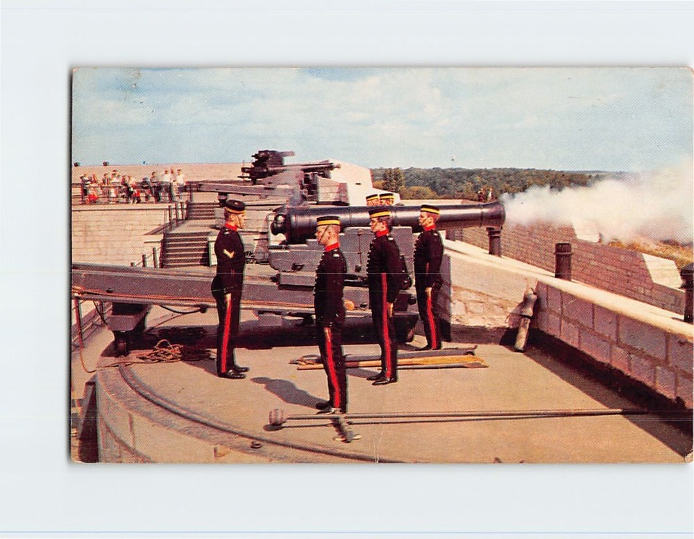 Postcard Firing the Cannon Fort Henry Kingston Ontario Canada