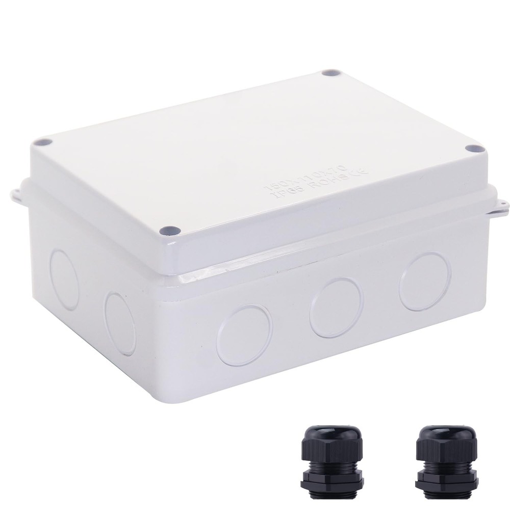 Junction Box Dustproof Waterproof IP65 ABS Plastic Electrical Boxes, Indoor &...-image