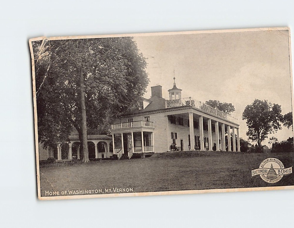 Postcard Home of Washington Mt. Vernon Virginia USA