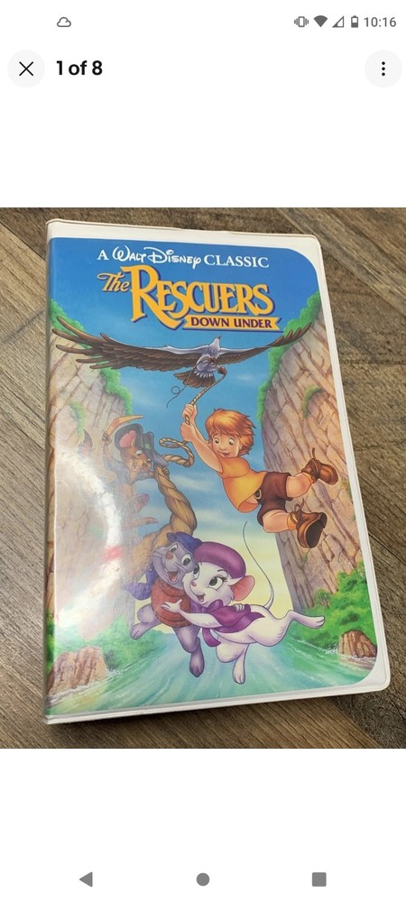 Walt Disney Rare VHS black diamond tape The Rescuers Down Under