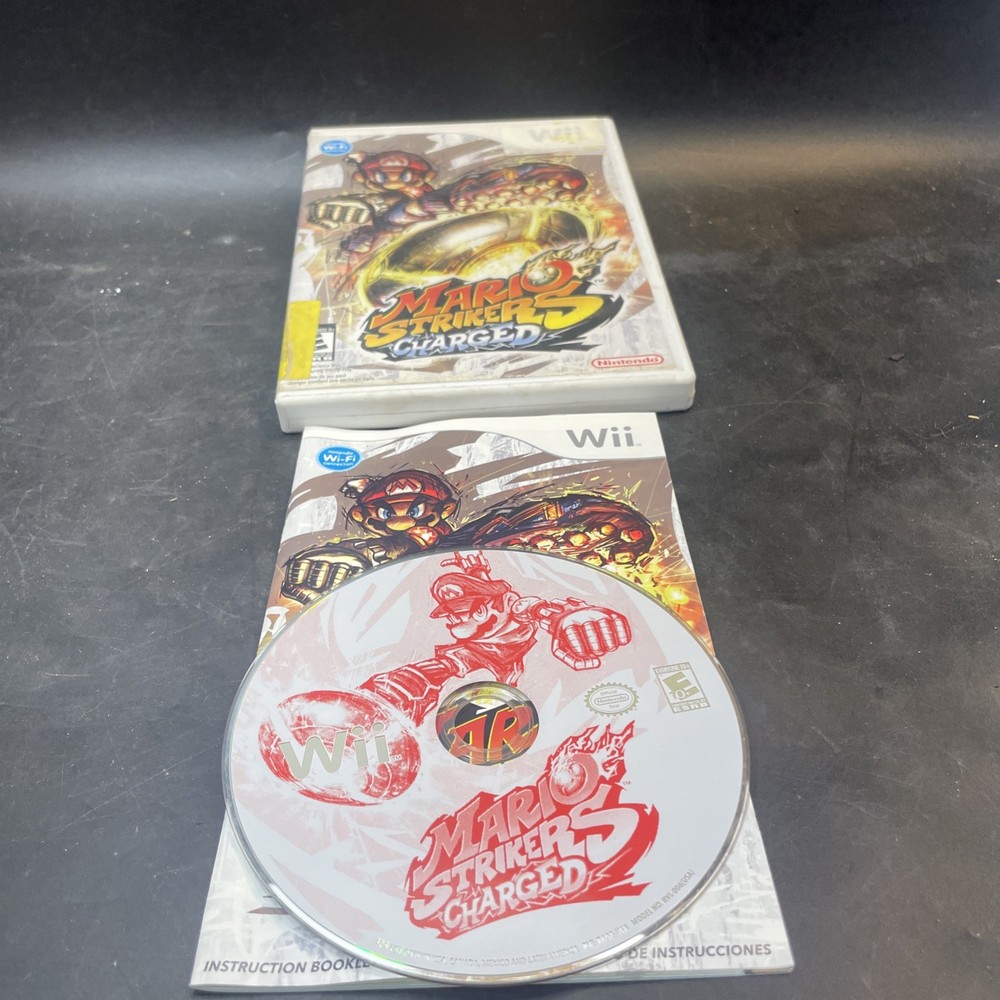 Mario Strikers Charged (Nintendo Wii / 2011) Nintendo Selects Manual - TESTED
