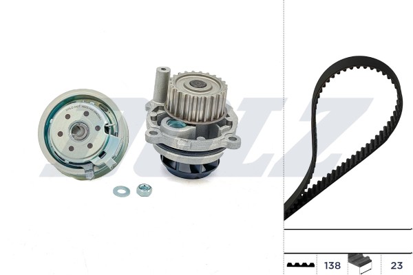 KD050 DOLZ Water Pump + Timing Belt Kit for Audi, Seat, Skoda, VW