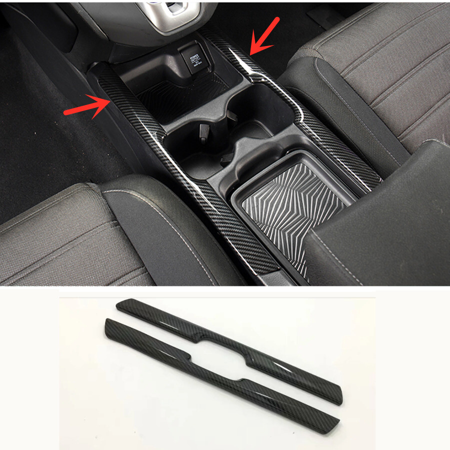 FIT FOR HONDA CR-V CRV 2017-2021 Carbon fiber look Water Cup Holder Cover Trim
