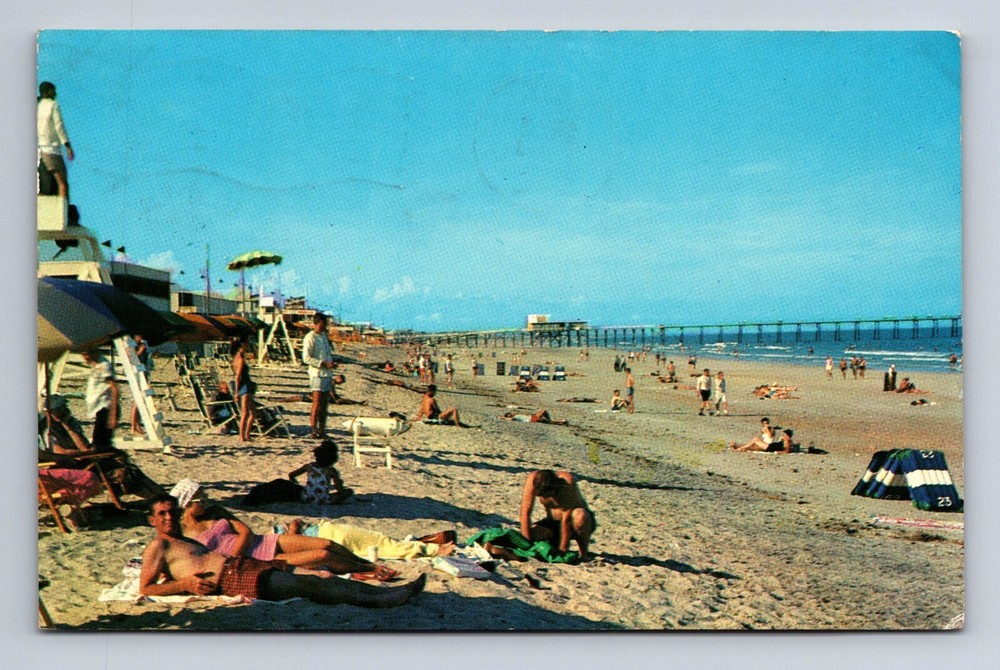 Ocean Plaza Pier and North Strand Myrtle Beach South Carolina Postcard
