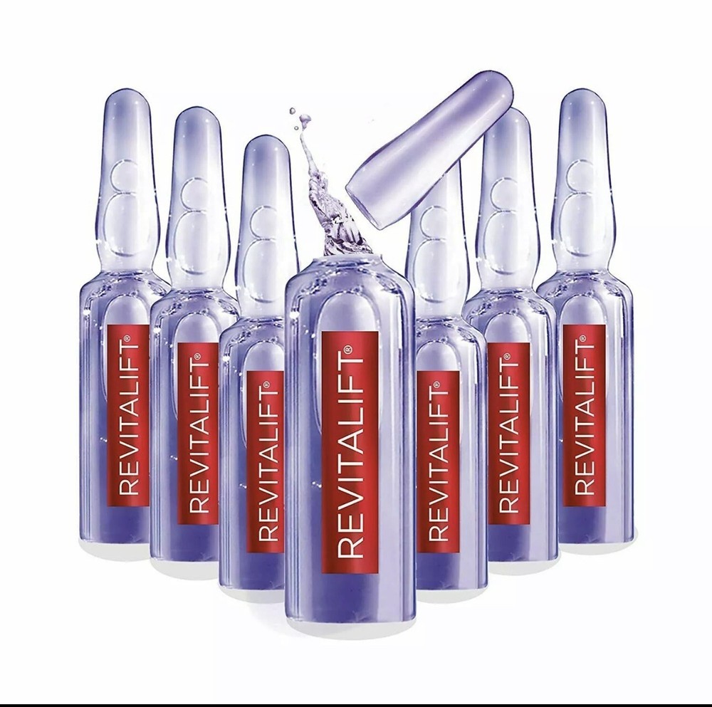 NEW! Loreal Revitalift Derm Intensive 1.9% Hyaluronic Acid 7 Replumping Ampoules