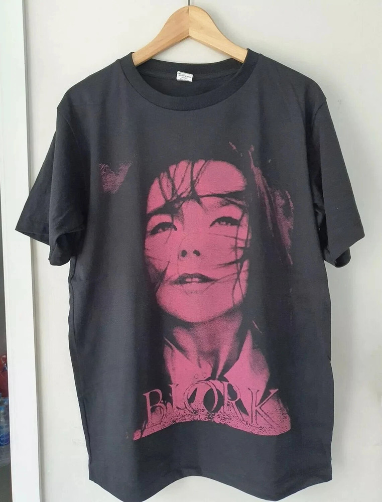 Bjork 90s Graphic Short Sleeve Black Unisex T shirt