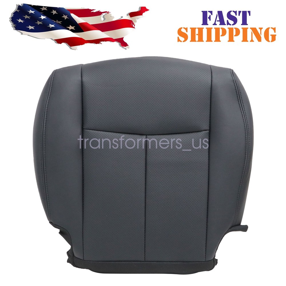 For 2017 to 2020 Nissan Rogue Driver Bottom Perforated Leather Seat Cover Black