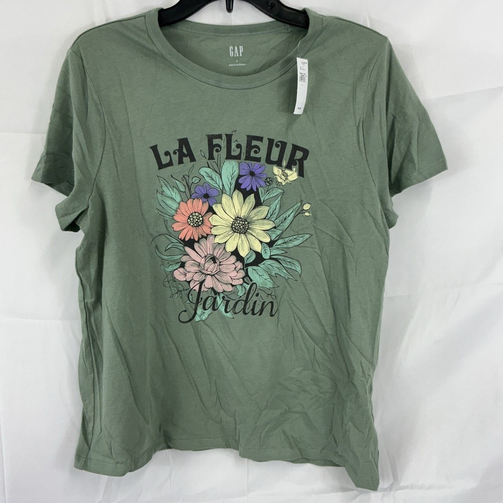 Gap Graphic Women’s T-Shirt “La Fleur Jardin” Short Sleeve Cotton